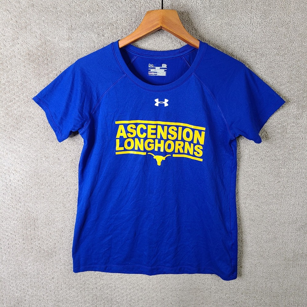 Under Armour Shirt Mens Small Blue Ascension Longhorns Heatgear Loose Fit